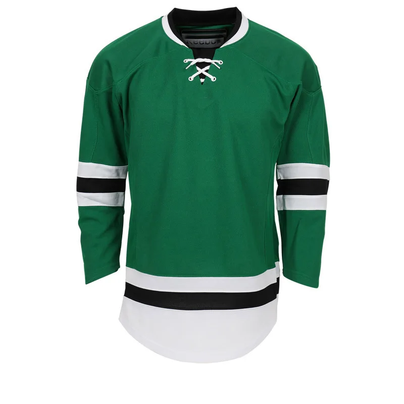 COLDOUTDOOR  Blank Soild Green ice hockey jerseys wholesale in stock XP019