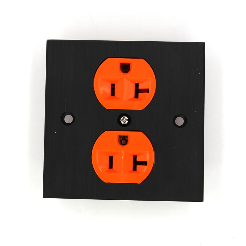 

HI-End Copper US AC Power Duplex Receptacle Outlet Socket Distributor HiFi Orange color