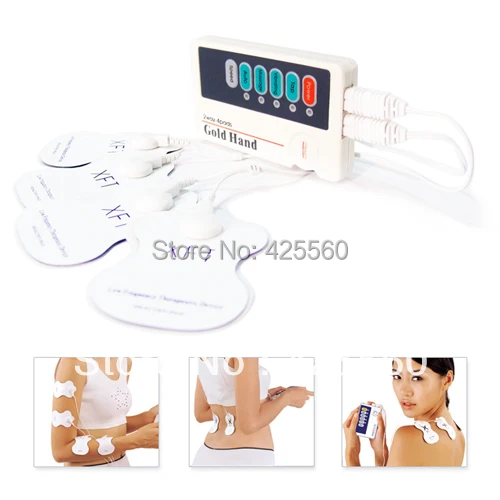 5 Pieces Digital Massage XFT-502 Machine 2 Channels Low-frequency Stimulator With 2 Pairs Electrodes Pads