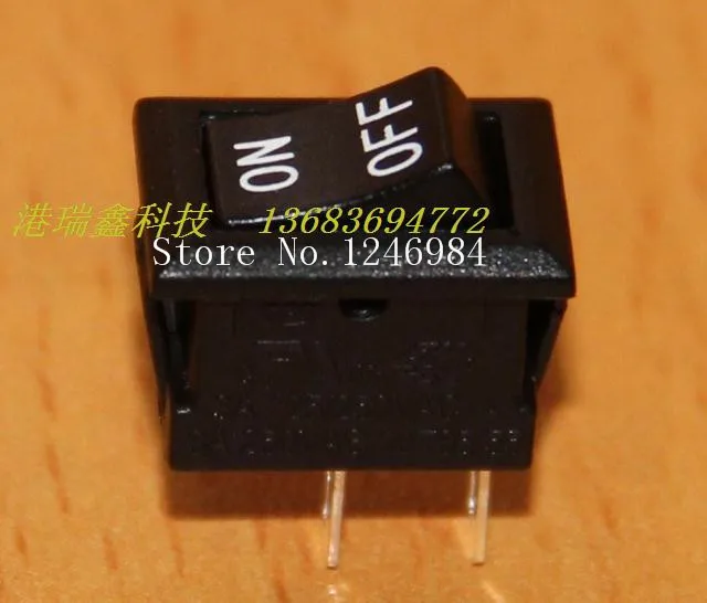 

[SA]Ultra-small power switch -Taiwan group LIGHT ON-OFF rocker switch Single black rocker switch MRA--100PCS/LOT