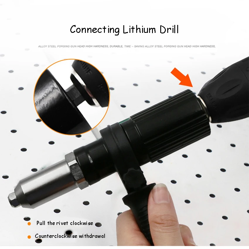 1 Set Electric Rivet Nut Parts Cordless Riveting Drill Adapter Riveter Accessories Kit 2.4/3.2/4/4.8 Insert Nut Tools Wrench