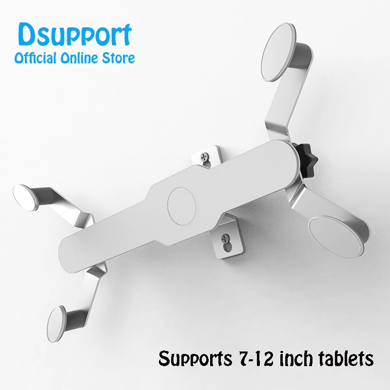 Wall Mount Tablet Holder Aluminum Alloy Wall Hang Bracket Screen 360 Degree Rotation Tablets Stand for iPad Air Mini 7-12 inch