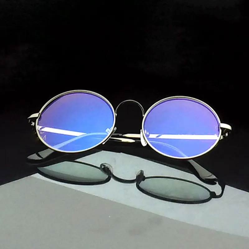 Round Glasses Transparent for Computer Lenses Metal Frame Eyeglasses Women Men Anti Blue Ray Oculos De Grau Spectacles