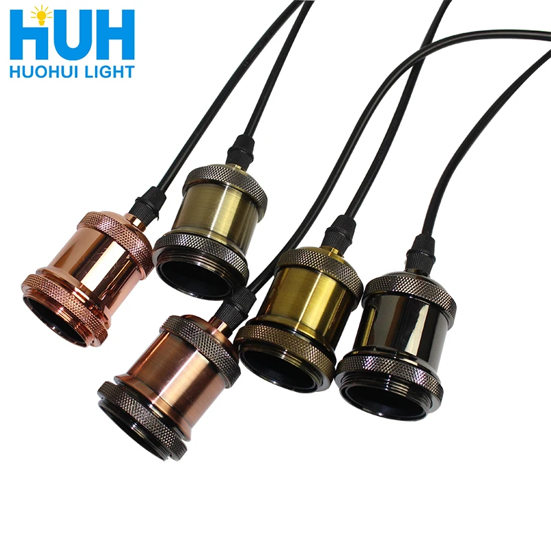 Aluminum Pendant Light E27 Lamp holder for 110V 220V led/Incandescent Edison bulb Vintage Retro decor hanging Lamp for home/room