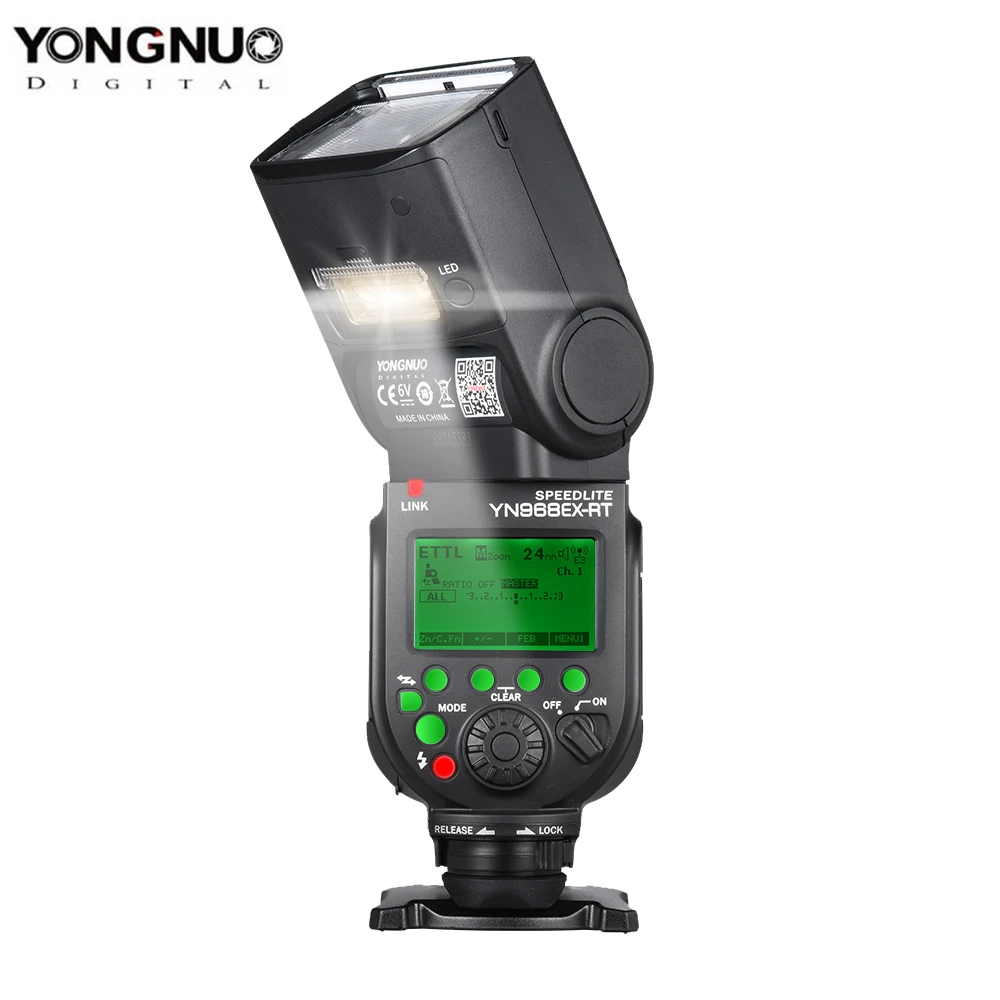 Вспышка YONGNUO Speedlite, высокоскоростная TTL Беспроводная со светодиодной подсветкой для Canon 5diii 6D 7DII 60D 1100D 1200D 1000D700D