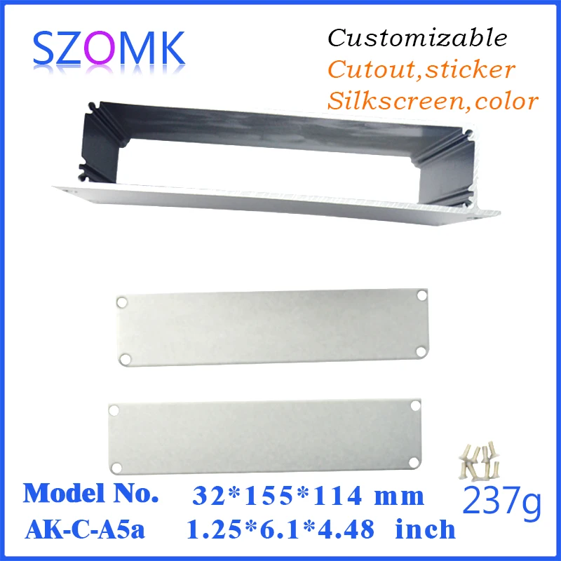 1Piece SZOMKelectronic project box aluminium extruded aluminum enclosures 32 x155 x110 mm LED box GPS tracker case