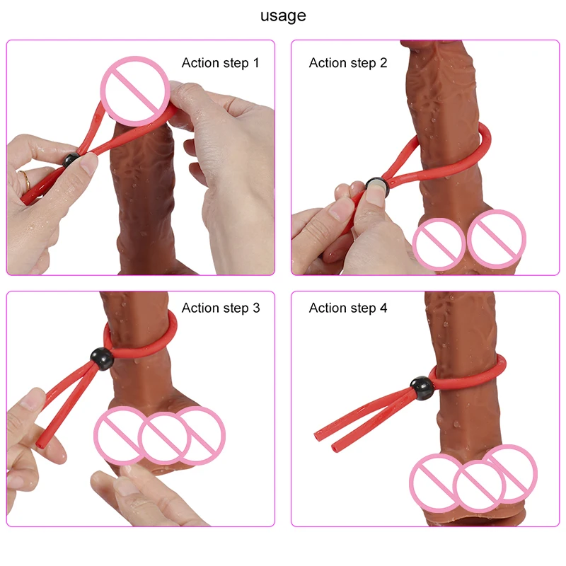 Adjustable Rope Cock Rings Scrotum Bind Penis Ring Sex Products for Male Delay Ejaculation Cock Ring for Men Lasting Penis Erect