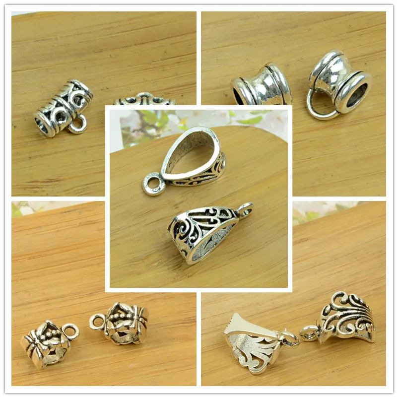 alloy big hole bead charm pendant short/small size antique silver diy fit jewelry making accessories findings bracelet necklace