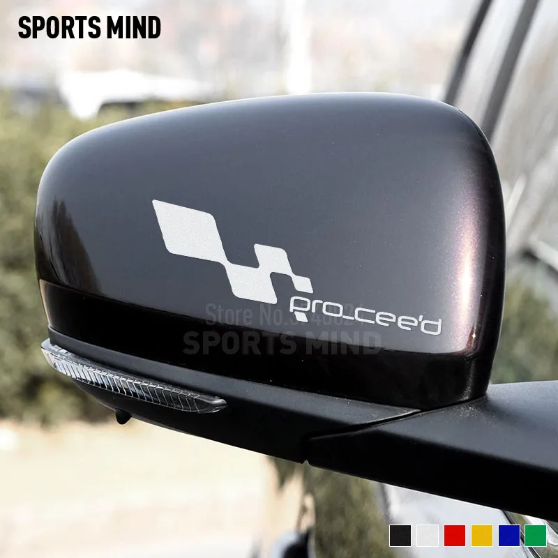 1 زوج الرياضة العقل مرآة الرؤية الخلفية سيارة التصميم السيارات سيارة ملصقات مصورة لكيا CEED برو 2007-2017 GT خط اكسسوارات