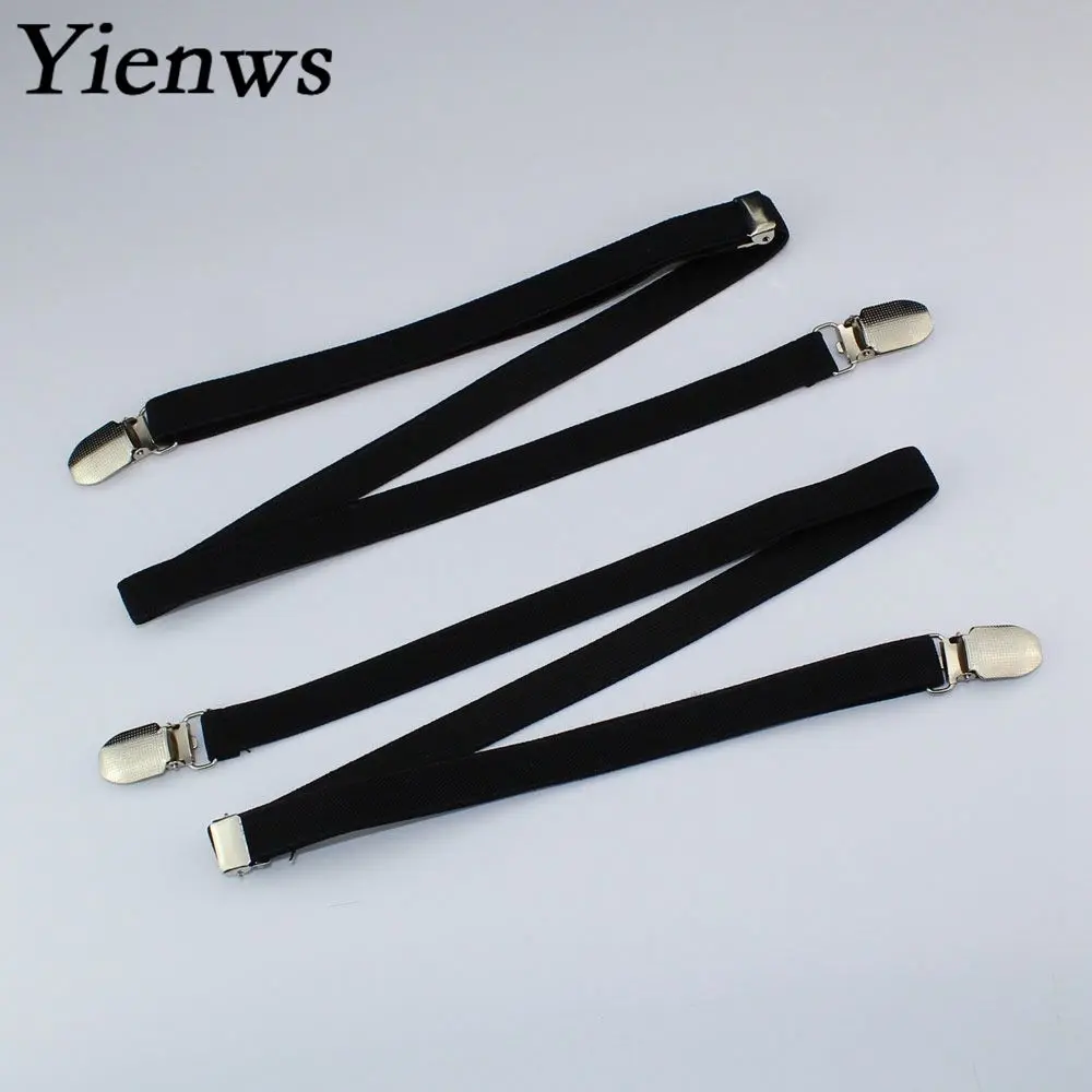 Yienws Men Suspenders Black Strap Suspenders for Pants Slim Braces Women Suspenders 1.5*110cm Fashion Tirantes Negros YiA152