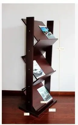 

A wooden magazine rack. Newspaper rack. Office book rack. Propaganda frame display.