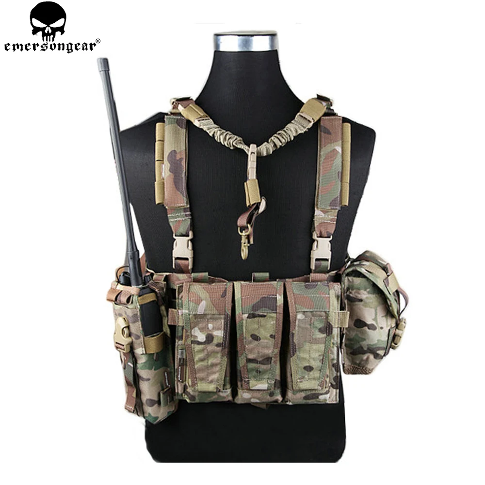 Imagem -06 - Emersongear Low Profile Peito Rig Sistema Molle Rig Vest Caça Airsoft Perfil Tático Em7452