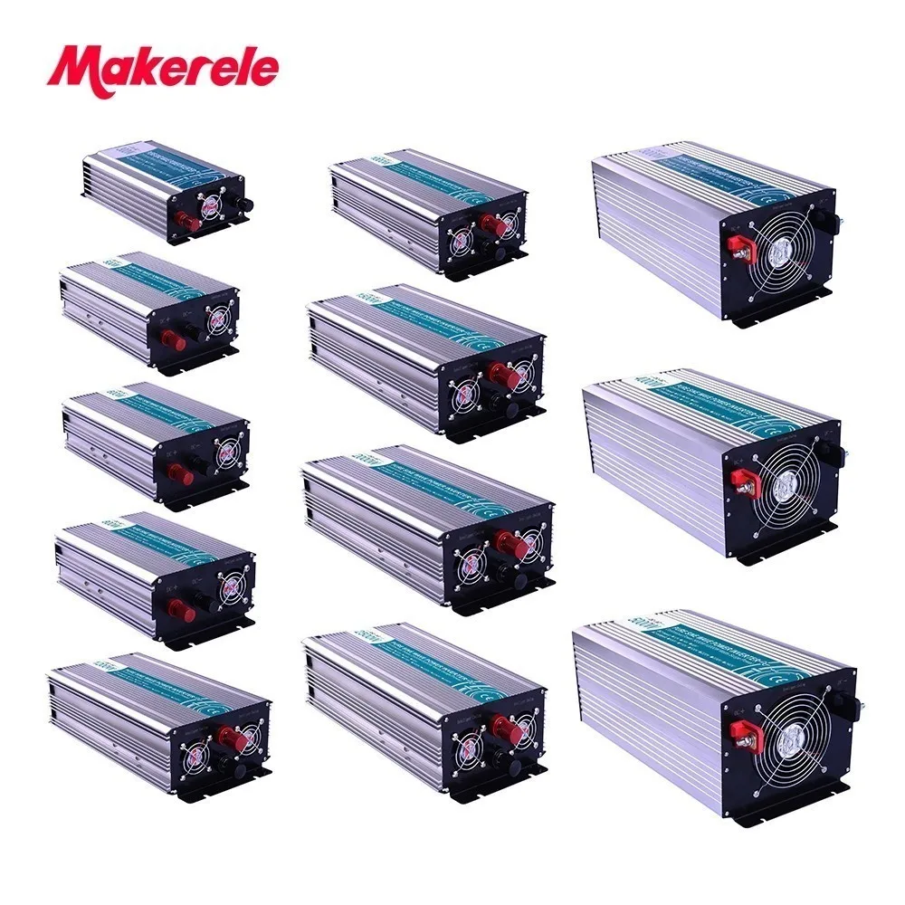 Pure Sine Wave Inverter 12v 220v Solar Power Off Grid 300W-5000W Universal or customize Socket 5V USB Output Cooling Fan