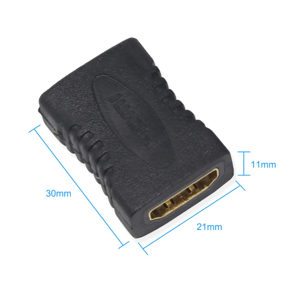 2 pieces HDMI female to female adapter coupler connector converter for HDTV 1080P HDMI adapter
