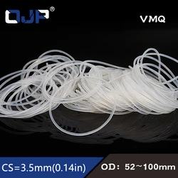 CS3/3.5/5mm OD10-150mm VMQ White Ring Silicone Thickness O-rings Seal Rubber Gasket Sanitary Washer Silicone rubber elasticity