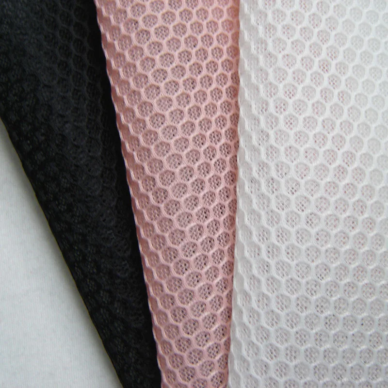 Breathable Mesh Fabric for Footwear, Net Cloth Sewing Black Tissue, 3D Hexagonal, High Quality, French Casual Apparel, 1 Yard, N