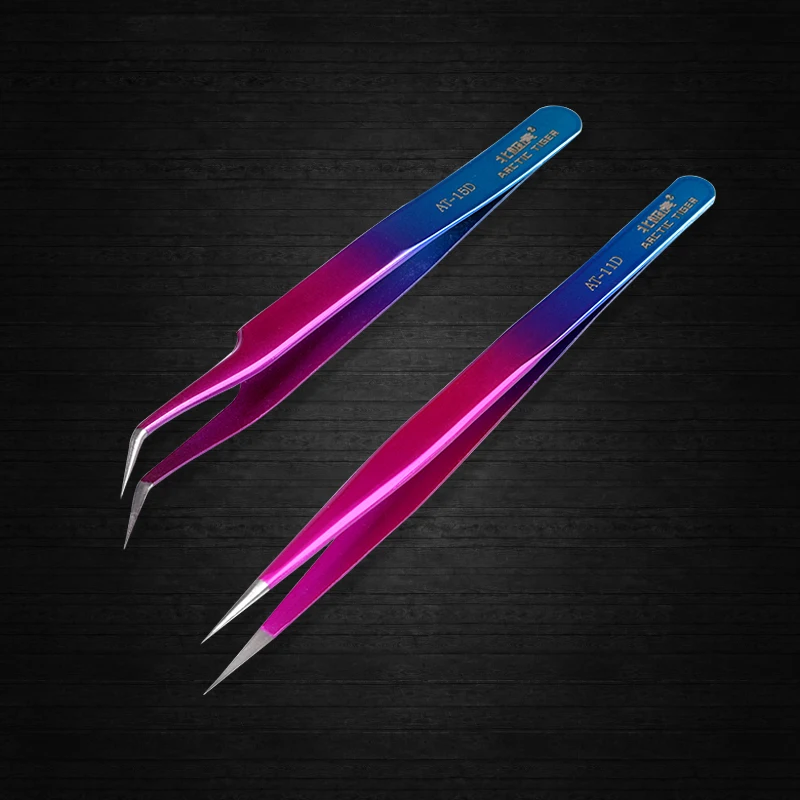 Electronics Tweezers Curved Straight Tip Precision Stainless Steel Forceps Mobile Phone Repair Hand Tools
