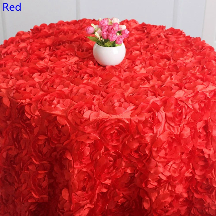 Hochzeit Tischdecke Abdeckung Sticken Rosette Rose Blume Hotel Bankett Geburtstag Party Dekoration Schönes Design Verwendung – Detail 13