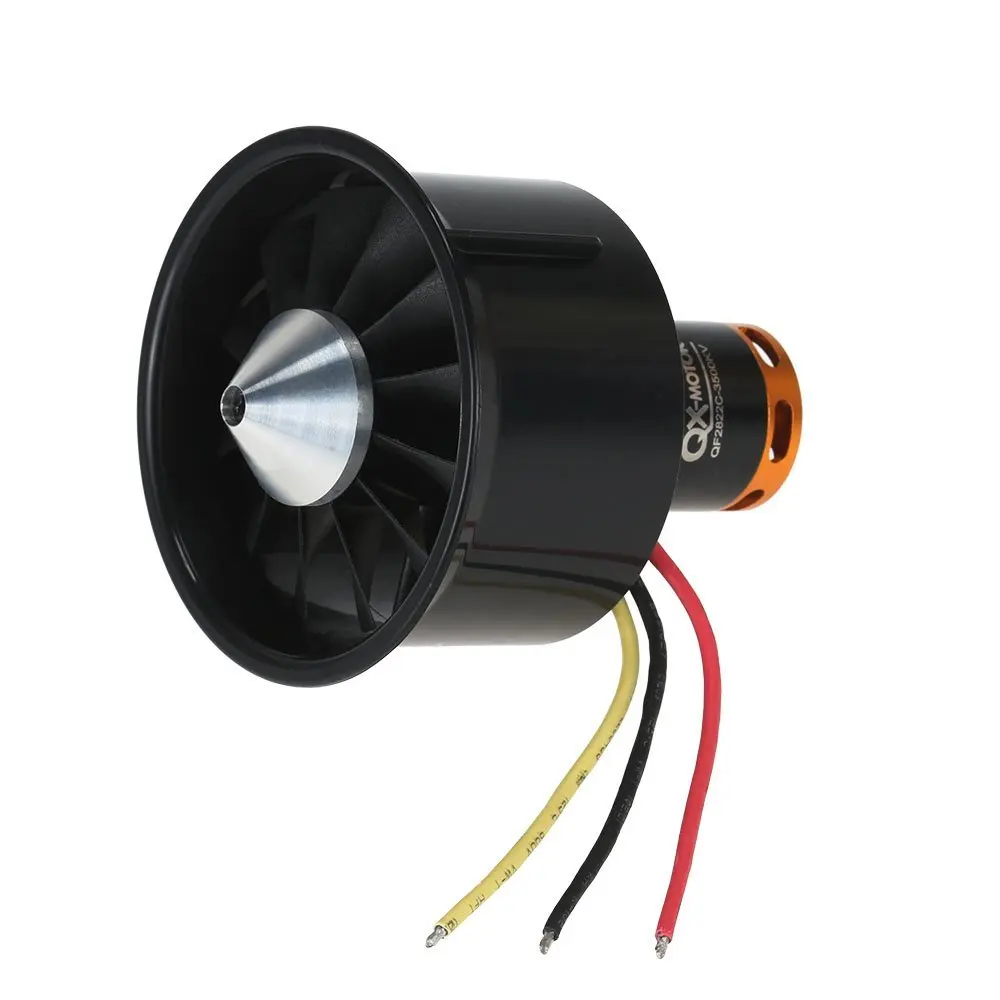 EBOYU QX 64mm EDF Set 2822 3500KV Motor with 12 Blades Ducted Fan for RC Airplane