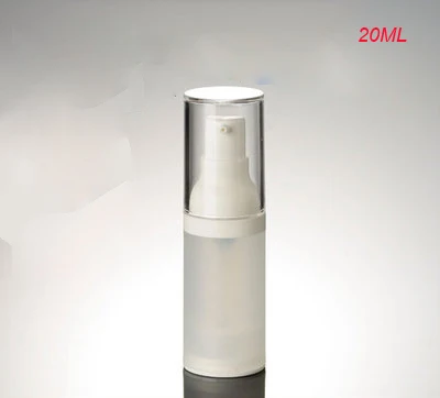 

Hot 20ml airless bottle with frosted body white pump,20 ml plastic clear frost serum lotion ,20 ml foundation cosmetic packing