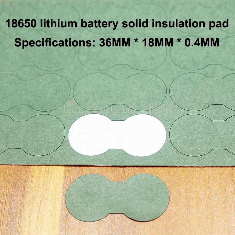 100pcs/lot 18650 Lithium Battery Solid Insulation Pad 2S Barley Paper Mesh Pad Green Casing Paper Insulation Pad