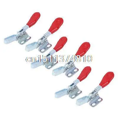 Red Lever Handle BRH 201 Horizontal Type Clamping Toggle Clamp 27Kg 60lbs 6 Pcs