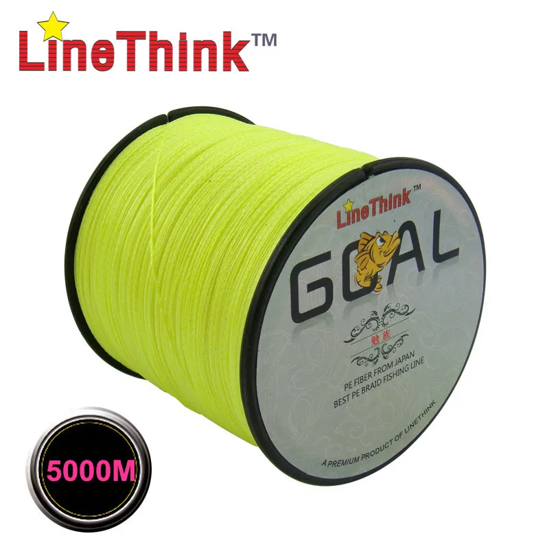 

5000M LineThink Brand GOAL Best Quality Multifilament 100% PE Braided Fishing Line