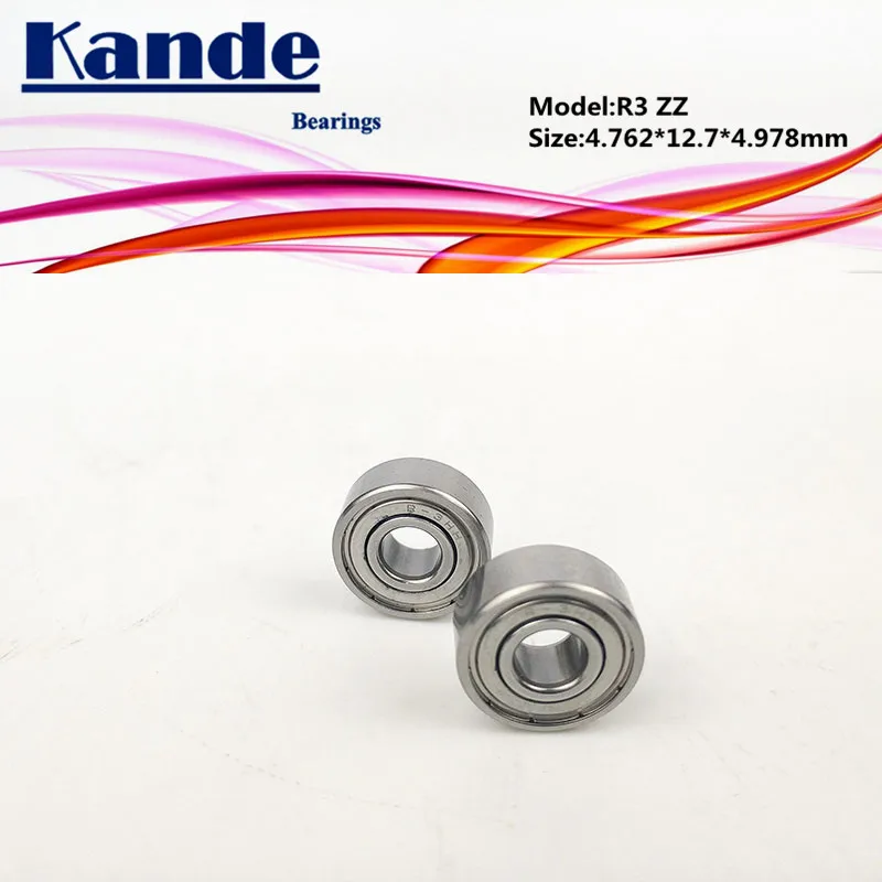 Kande Bearings R3 10pcs ABEC-1 R3ZZ 10pcs ABEC-5 R3 ZZ Inch Bearing 4.762x12.7x4.978mm