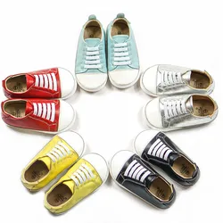 Echt Leer Eerste Wandelaars Platte Bodem Baby schoenen Peuter Baby mocassins Anti-slip Baby 1-6 t Enkele schoenen