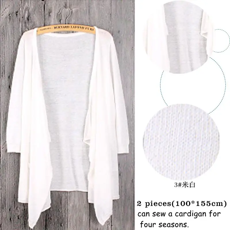 100x170cm 21s Cotton Linen jersey fabric Knitted Sewing material By the Meter For DIY Tops T-Shirt In Summer  K302639