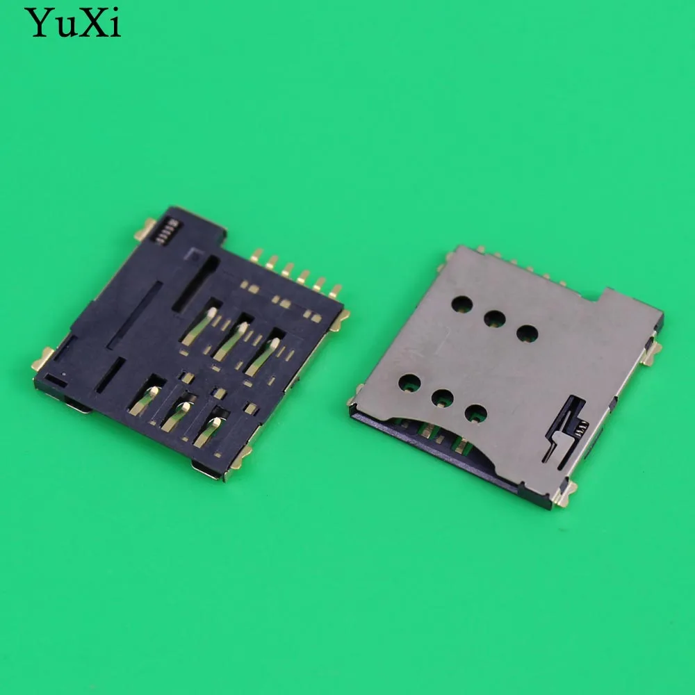 YuXi-conector de reemplazo de ranura de soporte de tarjeta micro sim de empuje de 6 pines