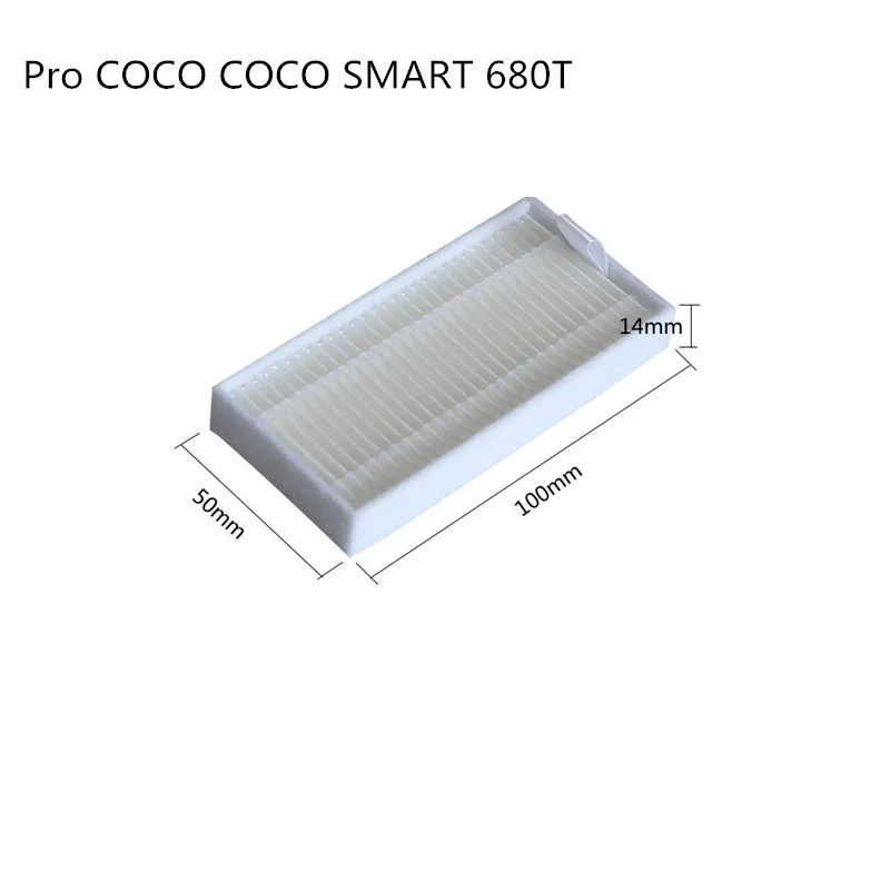 Parti di pulizia efficienti filtro HEPA 100*50*14mm applicabile per parti dell'aspirapolvere proscenic Pro-COCO SMART 680T