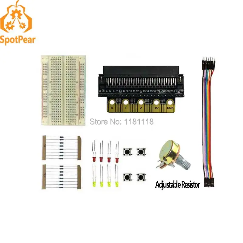 

BBC micro:bit GPIO Expansion board (B) kit with Breadboard start your micro:bit easy