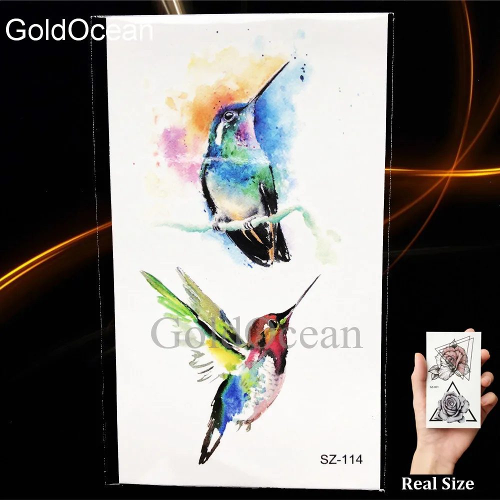 Black Temporary Tattoo Stickers Men Cool Triangle Tiger Lion Water Transfer Tatoo Women Body Arm Henna Moon Fake Tattoo Supplies