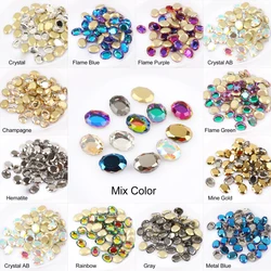 Hot Sale Magic Mirror 6X8MM/8x10MM Nail Art Rhinestones 13 Colors Fancy Crystal Stones 30/100Pcs For 3D Manicure Decoration