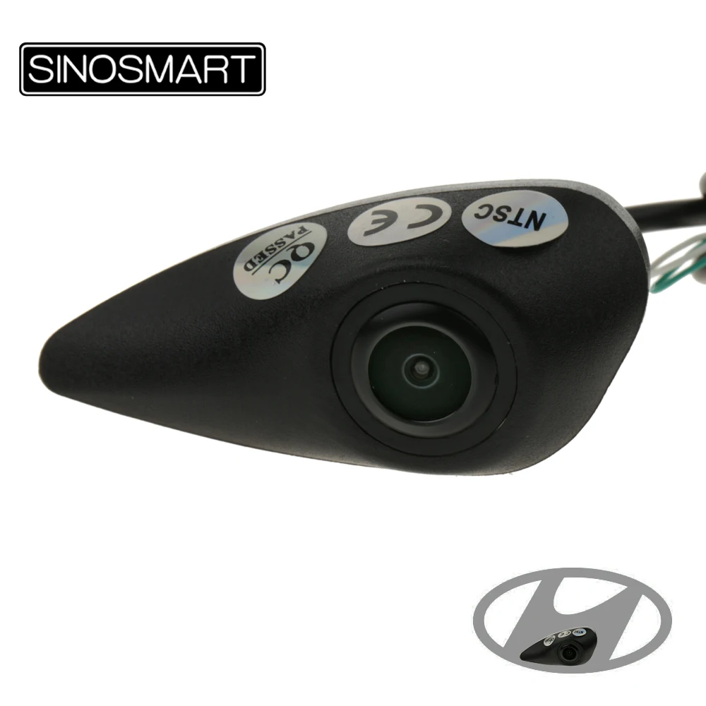 SINOSMART In Stock Special Car Front View Parking Camera for Hyundai Logo Installation in the Car Emblem/LOGO 3 Size