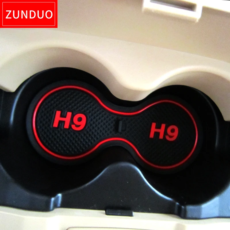 ZUNDUO For GWM Haval H9 2015-2022 Gate Slot Cup Holders MAT Accessories Door Groove Pad