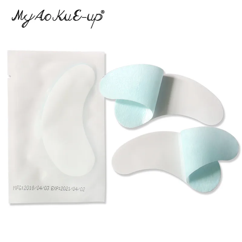 50pairs Eye Patches Under Eye Pads Paper Gel Lash Pad Eye Sticker Tips Wraps Hydrogel Eyelash Extension Patch Makeup Tool