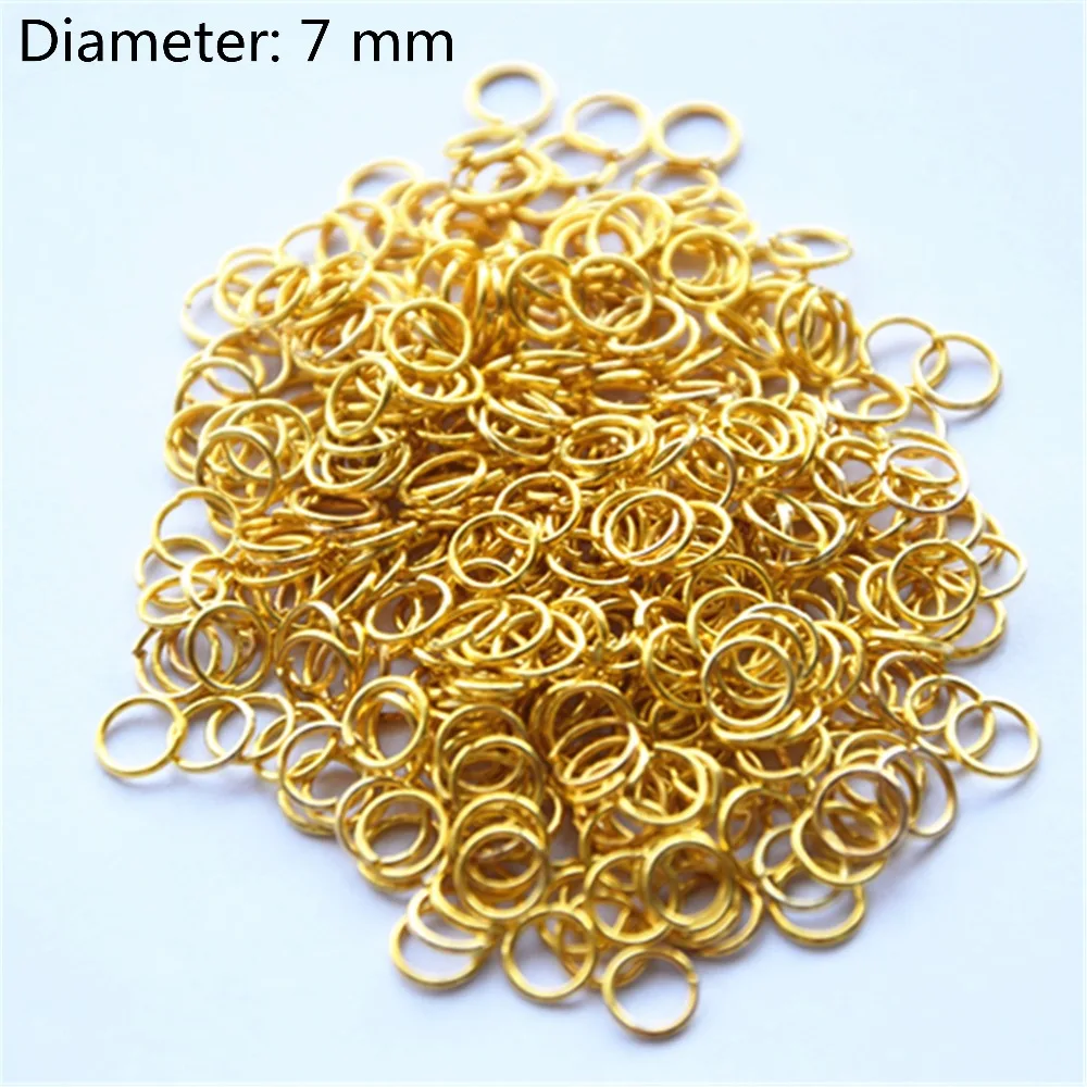 7MM 500PCS Opening Jump Rings Beading Handemade Jewelry Making 18KG Yellow Gold Filled Components Gold Jump Rings