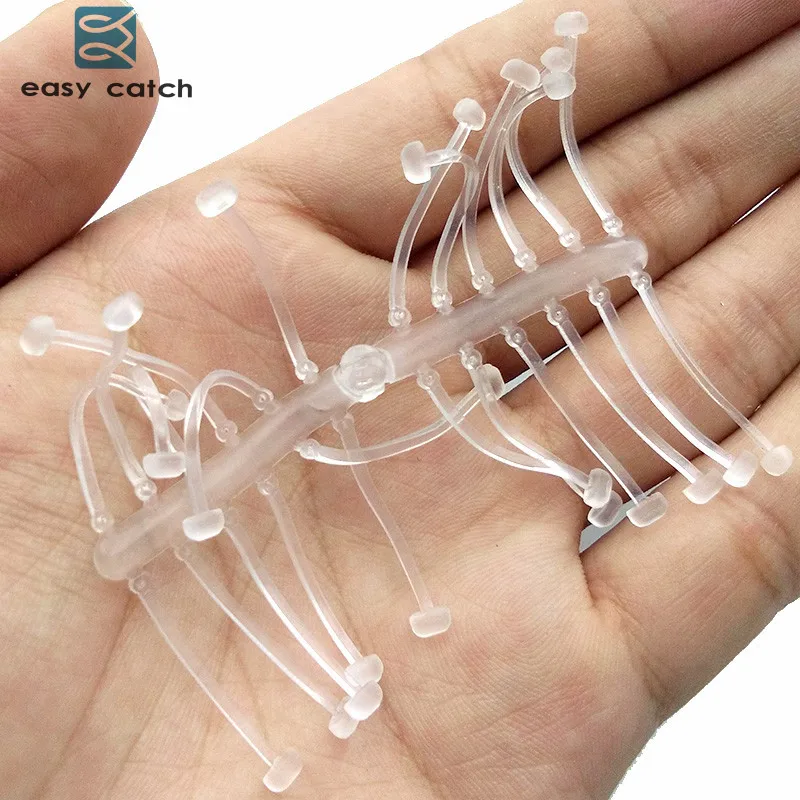 Easy Catch 10pcs Carp Fishing Boilie Stops Clear Rubber Long Hair Rig Boilie Bait Stopper Carp Fishing Accessories Tackle