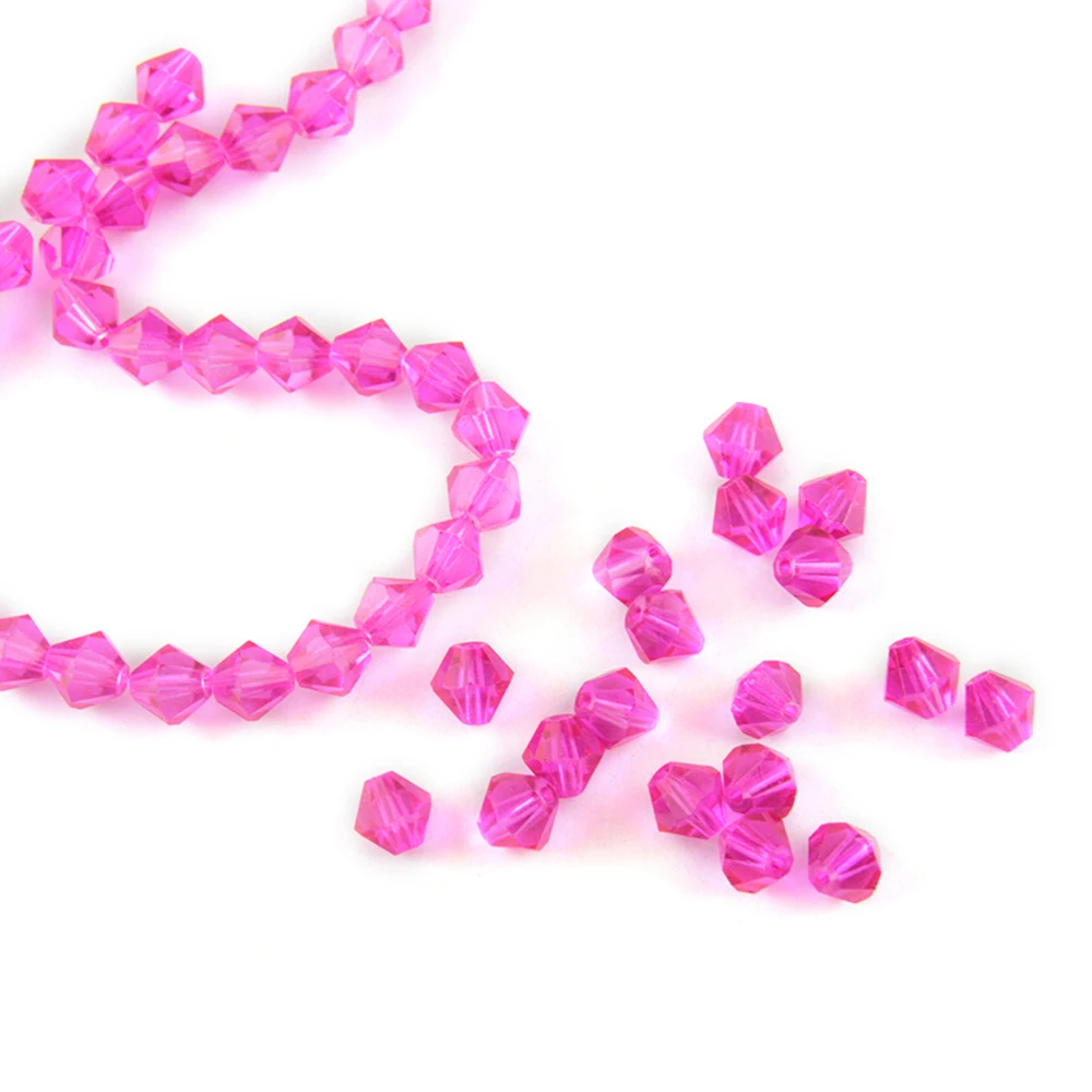 8mm Rose Color 1440pcs/bag Cristal Bicone Beads for Making Ornament and Accessories