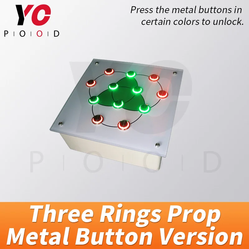 YOPOOD Three Rings Metal Button Edition real life room escape props press button to open door Takagism game supplier