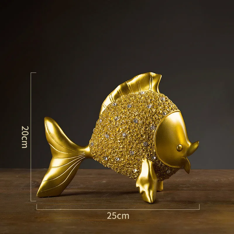 

Goldfish Statue Home Decoration Fish Decoration Resin Crafts Lucky Town House Opening Holiday Gift Crafts Christmas Figurines