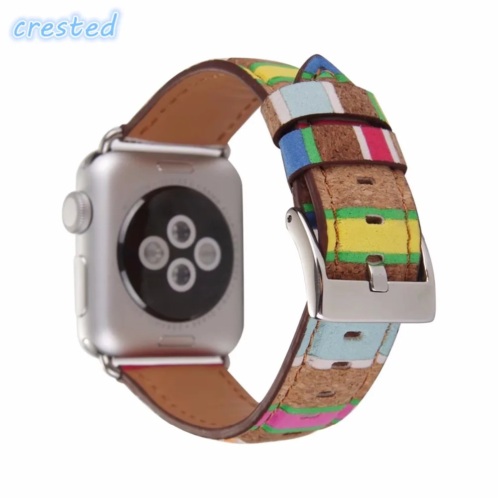 Genuine leather strap for apple watch band 42mm 38mm Accessories Vintage Style  bracelet iwatch serie 3 4 5 se 6 band 44mm 40mm