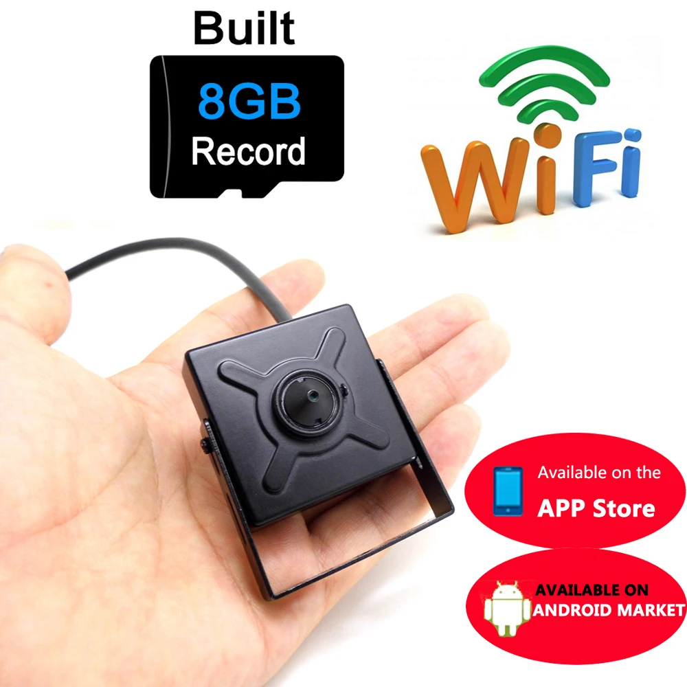 

mini ip camera 720p HD wifi cctv security wireless home smallest cam 8G micro sd card slot tf surveillance p2p wi fi