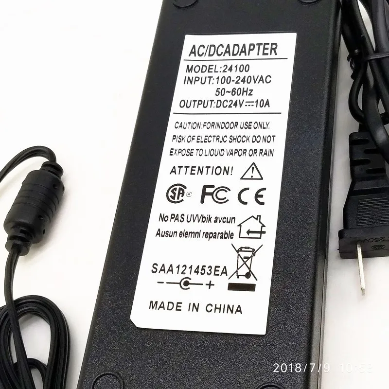 Amplificateur audio stéréo numérique, mise à niveau de l'alimentation électrique, adaptateur d'alimentation de commutation, DC 24V 10a