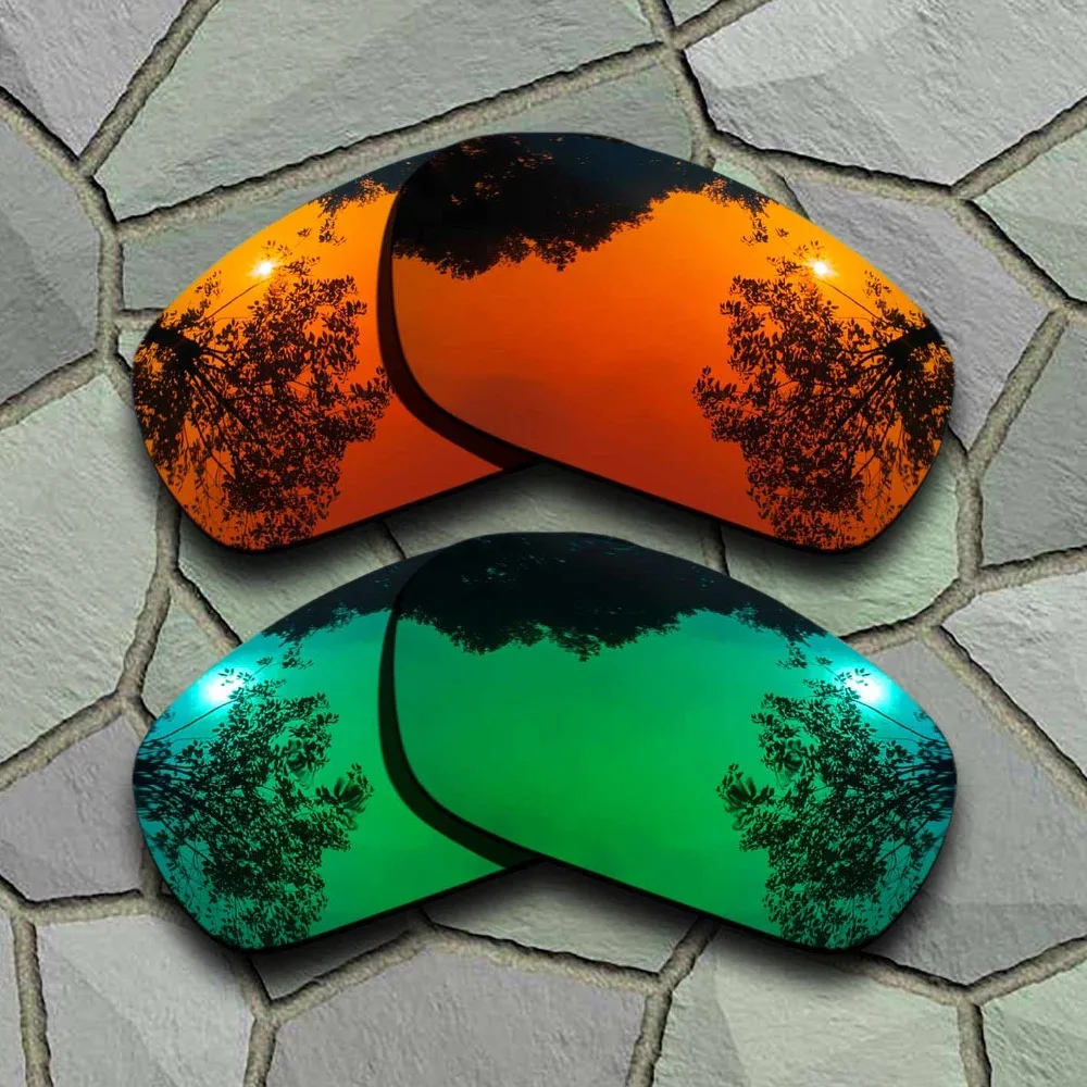 

Red Orange&Jade Green Sunglasses Polarized Replacement Lenses for Oakley Jawbone