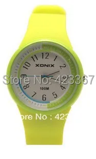 XONIX-relojes deportivos de cuarzo para niños y niñas, impermeables, 100m, natación, buceo, regalo