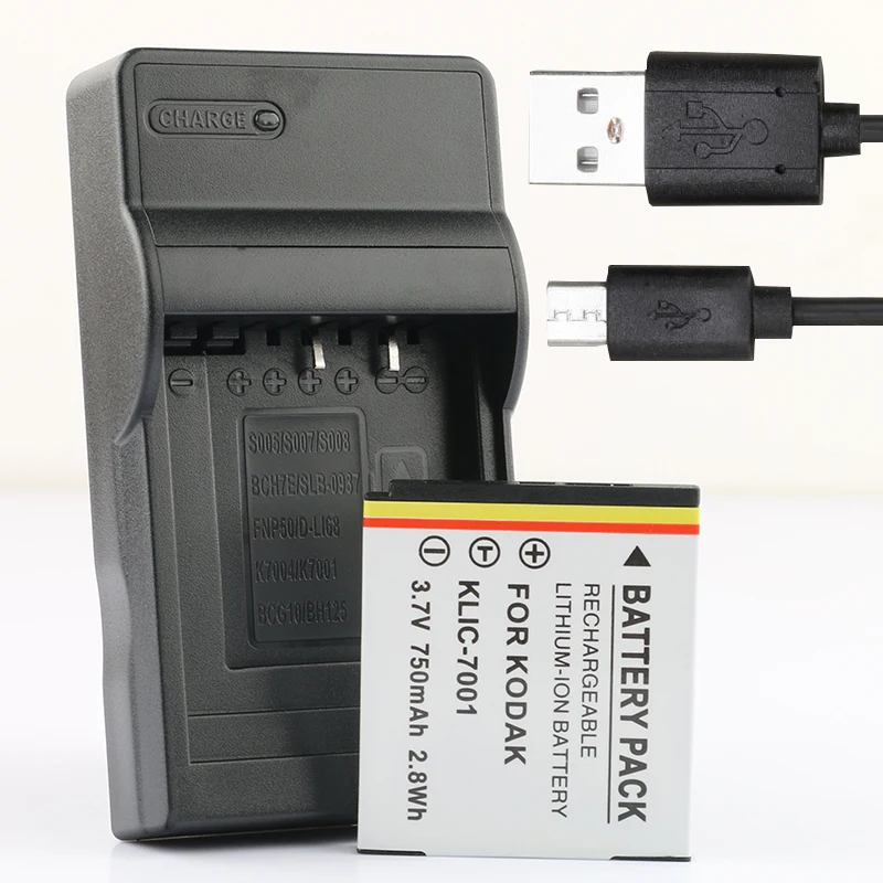 LANFULANG KLIC-7001 Lithium-Ion Battery and Charger  for Kodak EasyShare M1073 MD1063 MD41 MD853 MD863 MX1063 V550 V570 V610