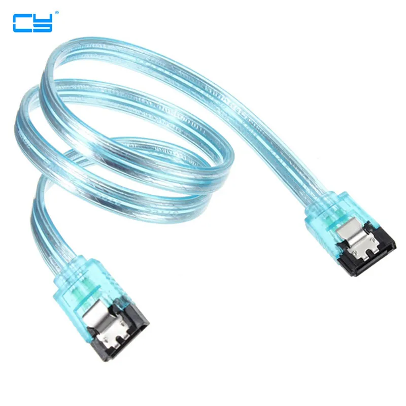 5PCS/lot Super Speed SATA 3.0 III SATA3 6GB/s Hard Disk Drive Cable Blue Durable 50cm